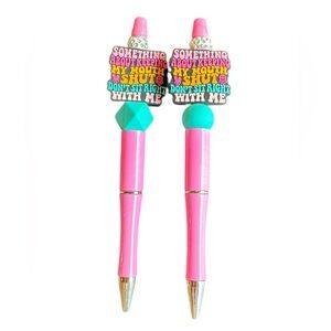 Keeping My Mouth Shut Beaded Pen